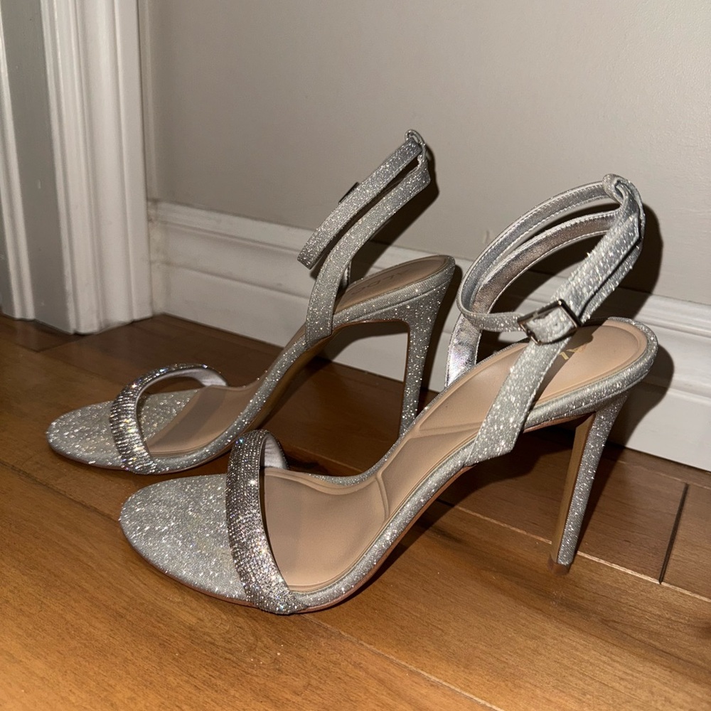 Aldo Silver Party Heels